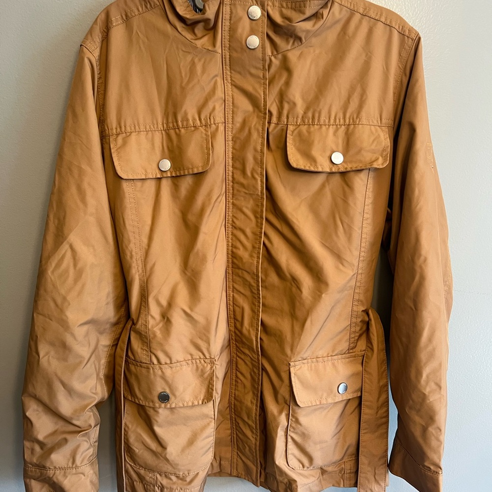 Tommy Hilfiger Tan Utility Jacket with Striped Lining
